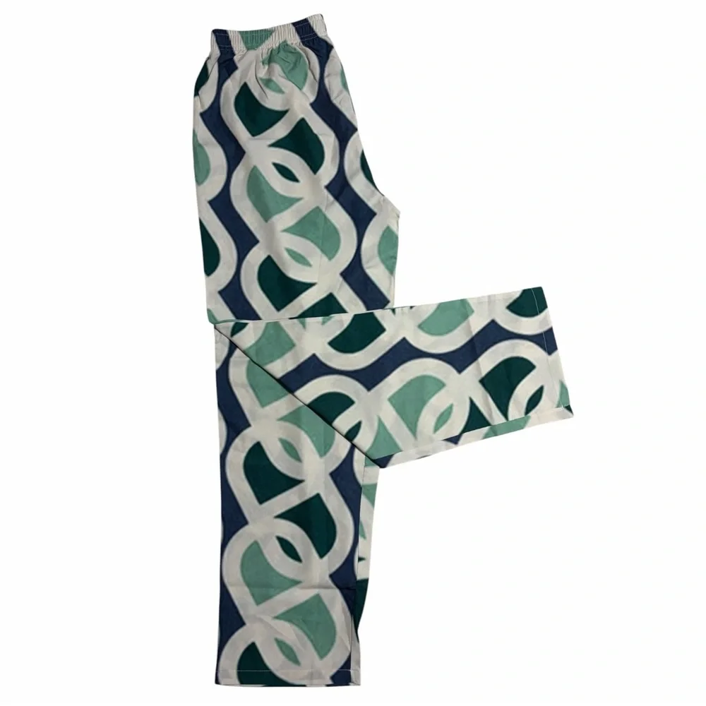 new Michelle Two-Piece Set Mint Collared Tunic Shirt and Pants - Picture 13 of 16